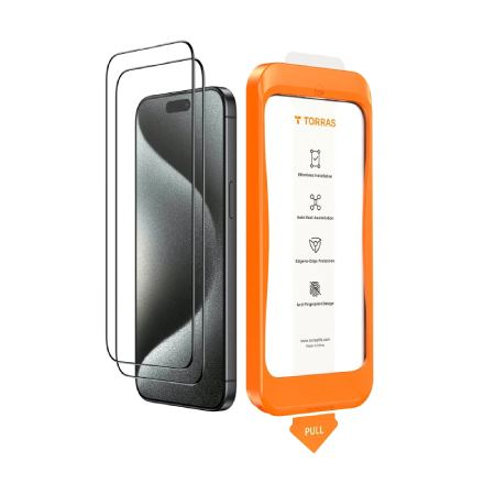 TORRAS GlassGo Screen Protector for iPhone 15 Pro Max